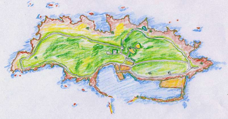 舳倉島の全体地図
